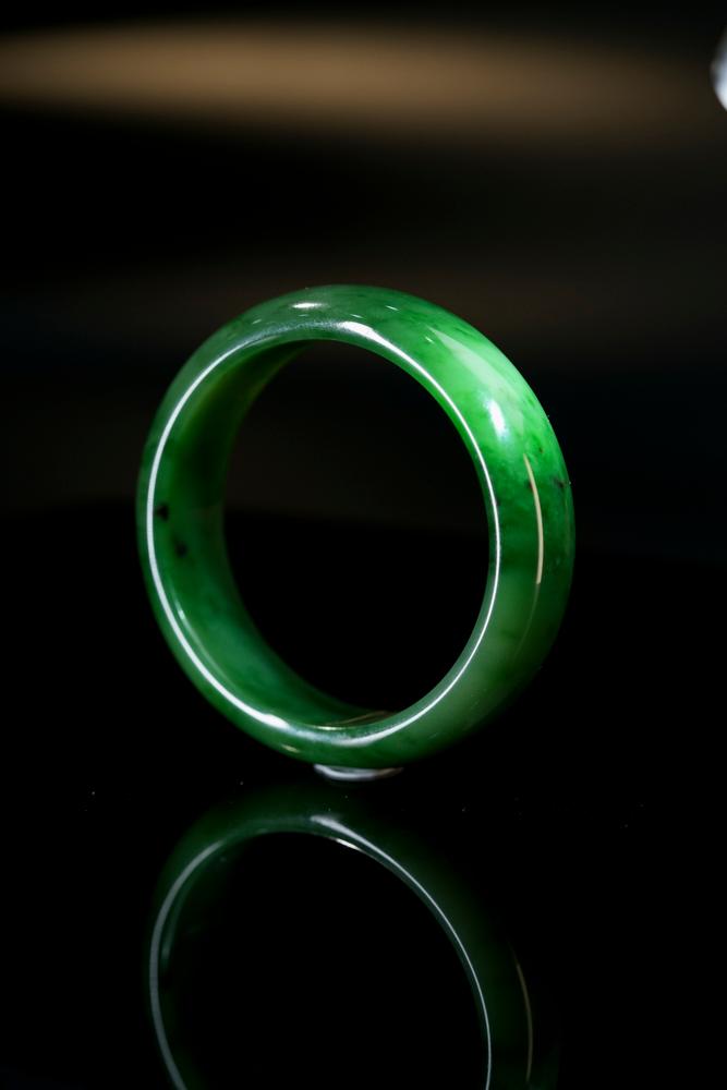 新疆天然和田玉碧玉手镯12（yc253309）