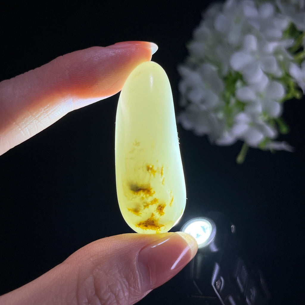 和田玉白玉“寒林宿雾”洒金皮籽料（yc351075）