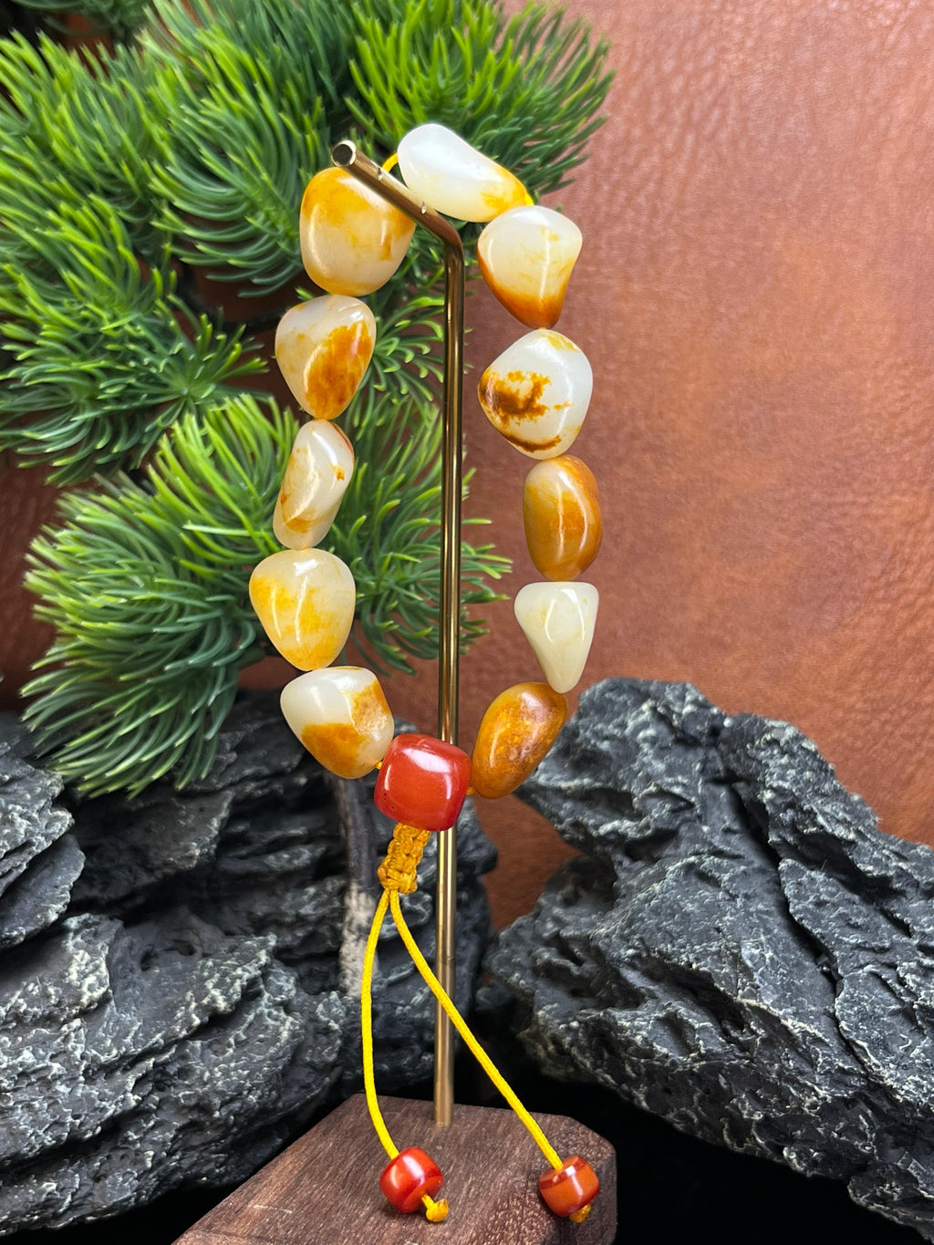 收藏级孤品新疆和田玉籽料原石手串原皮原籽无修（yc229183）