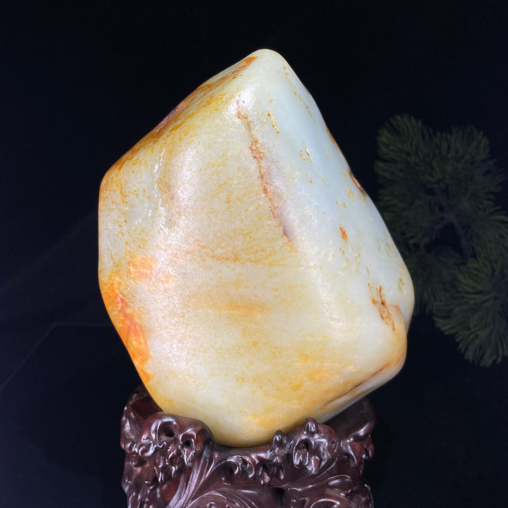 新疆和田玉白玉红皮洒金皮籽料（yc505078）
