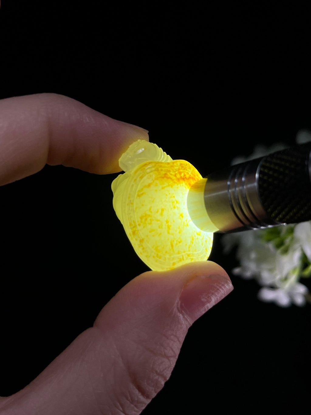 和田白玉洒金皮龙龟雕刻件（yc251755）