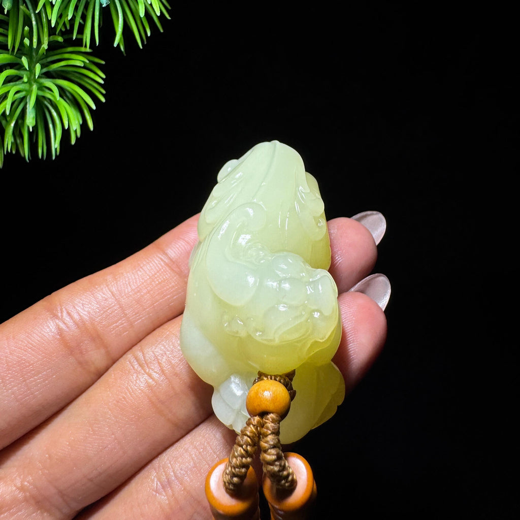 和田玉山料黄玉貔貅（yc732564）