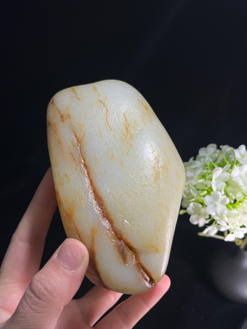 新疆和田玉收藏级洒金皮籽料原石（yc253264）