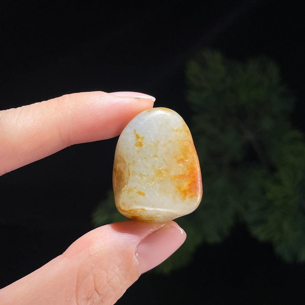 新疆和田玉意境红皮白肉挂件小籽（yc536347）