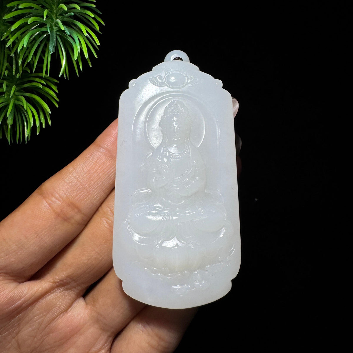 和田玉山料白玉观音（yc738477）