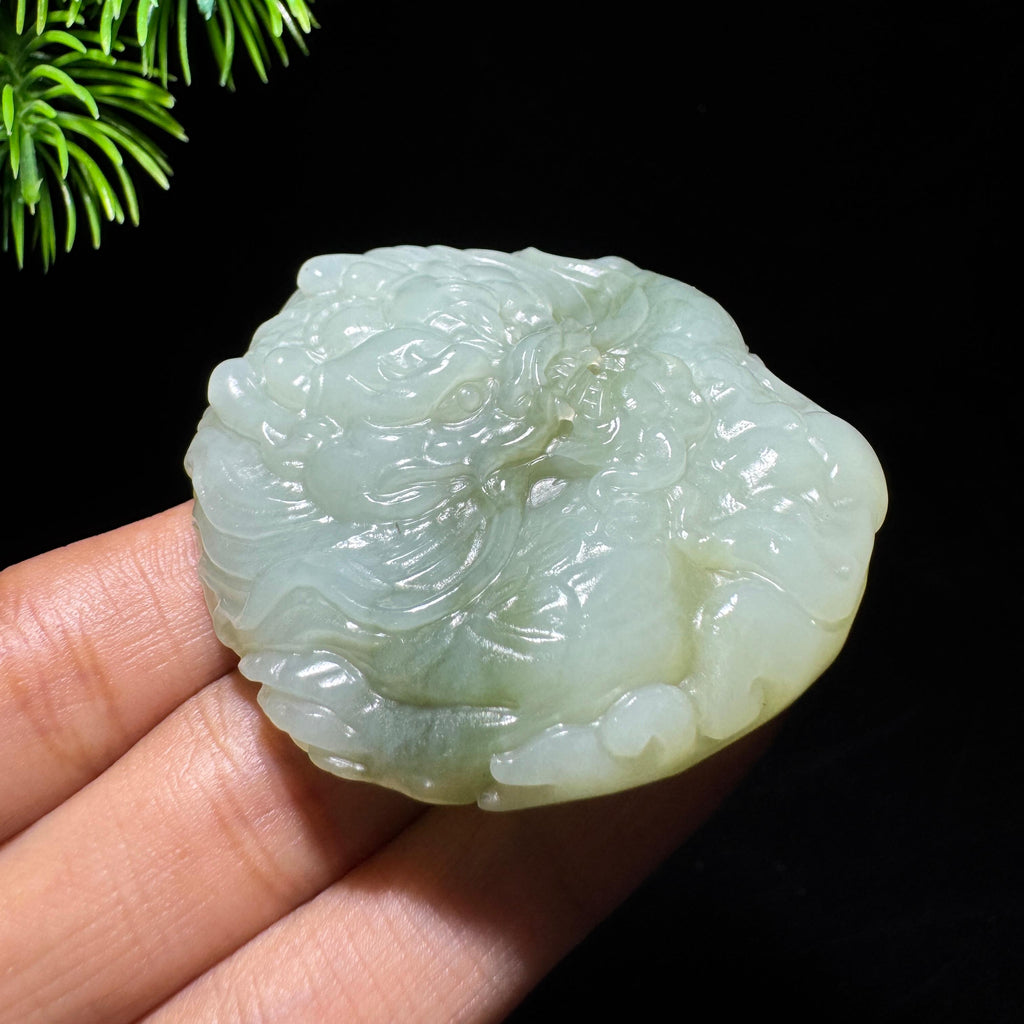 和田玉山料晴水龙牌（yc681377）
