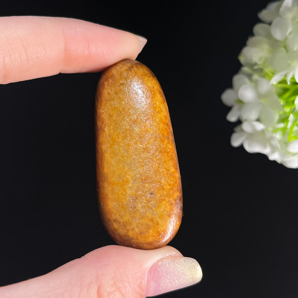 新疆天然和田玉“秋光金粟”黄沁籽料（yc361305）