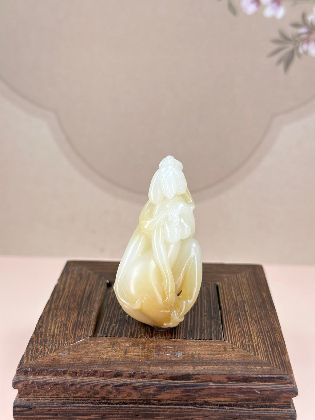 和田玉糖白遇贵人手把件（yc750468）