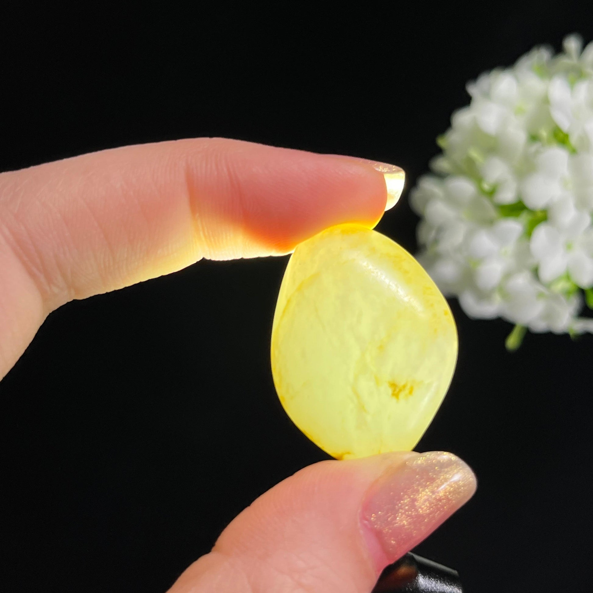 和田玉白玉洒金秋梨皮“晨霜寒玉”籽料原石（yc302088）