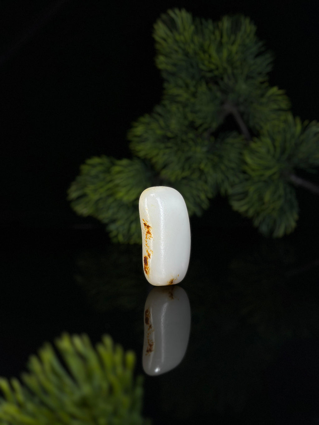 新疆和田玉一级白洒红皮珍品挂件手把两用籽（yc504864）