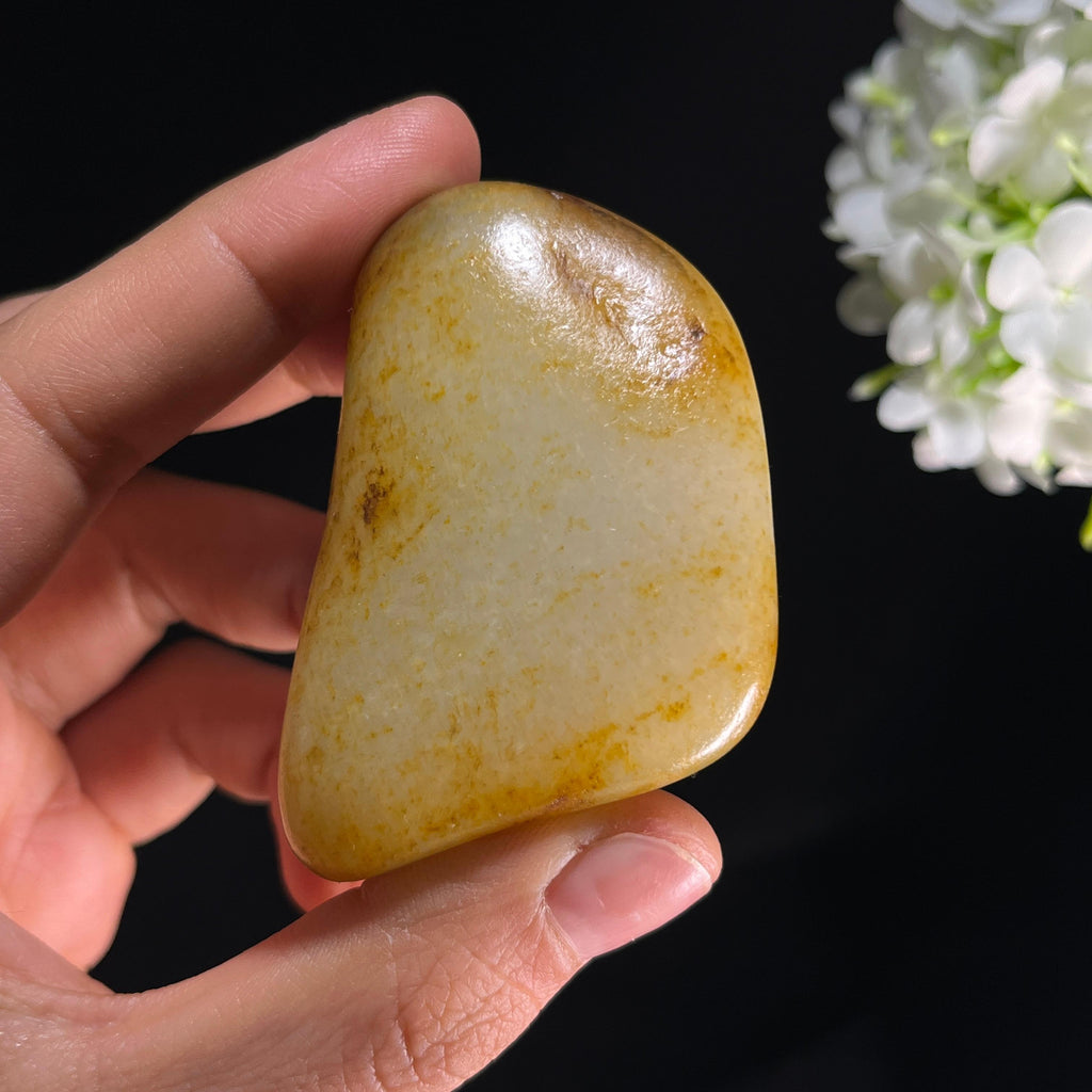 和田玉白玉“金屑浮秋”黑皮洒金皮籽料（yc350498）