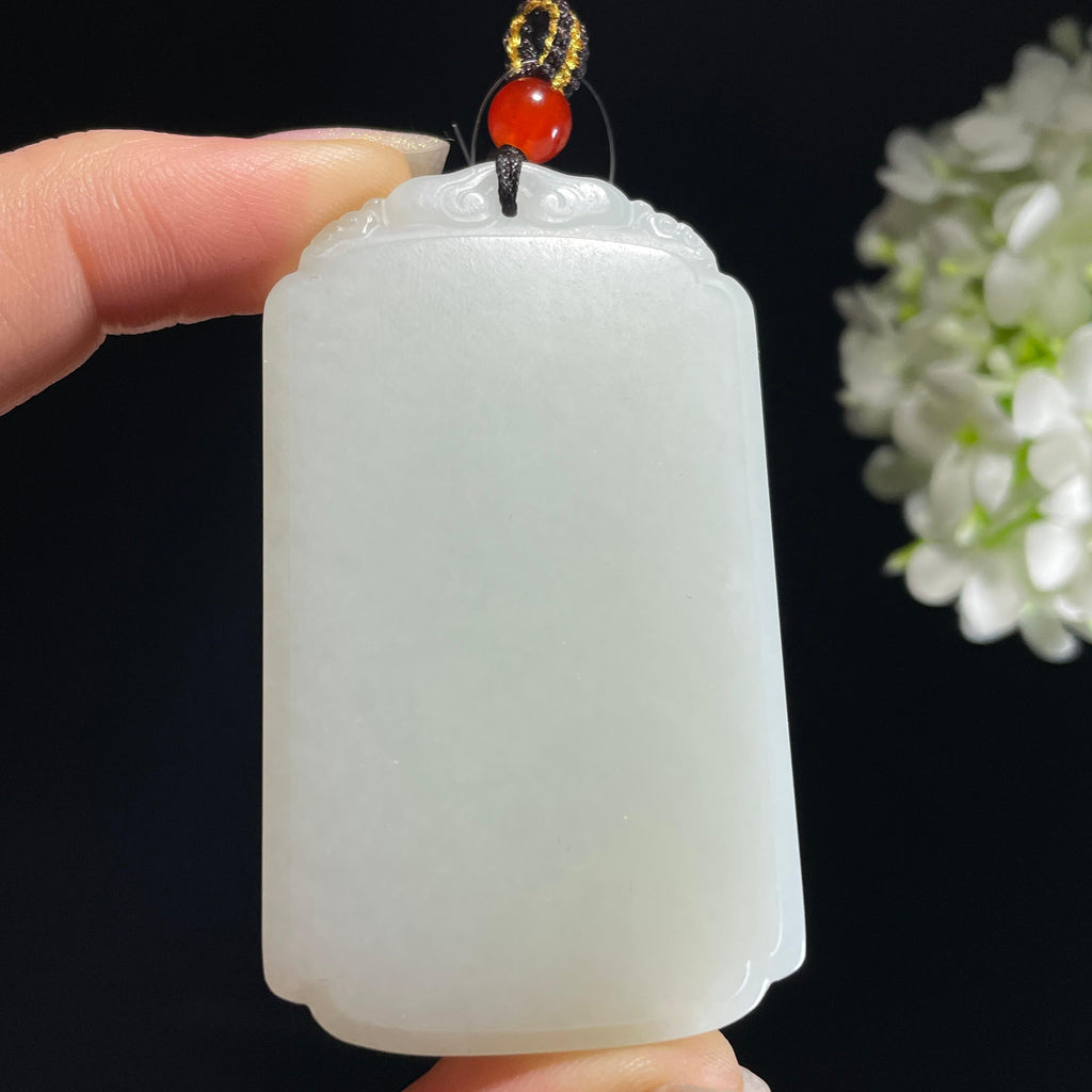 和田玉 “云纹福安白玉无事牌”（yc325297）