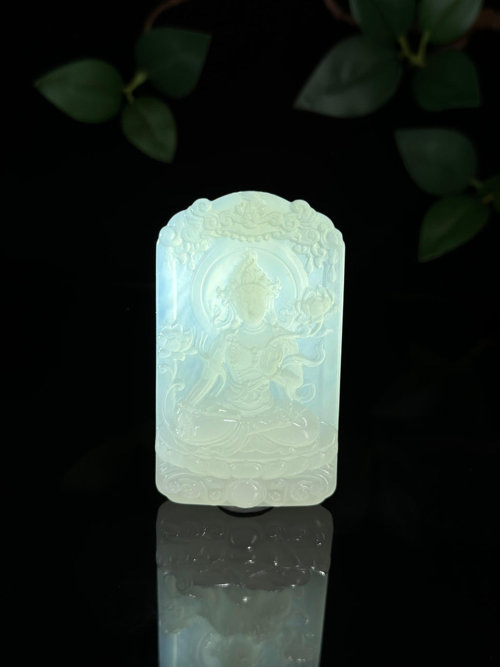 精品和田玉白月光白玉观音挂件（yc741659）