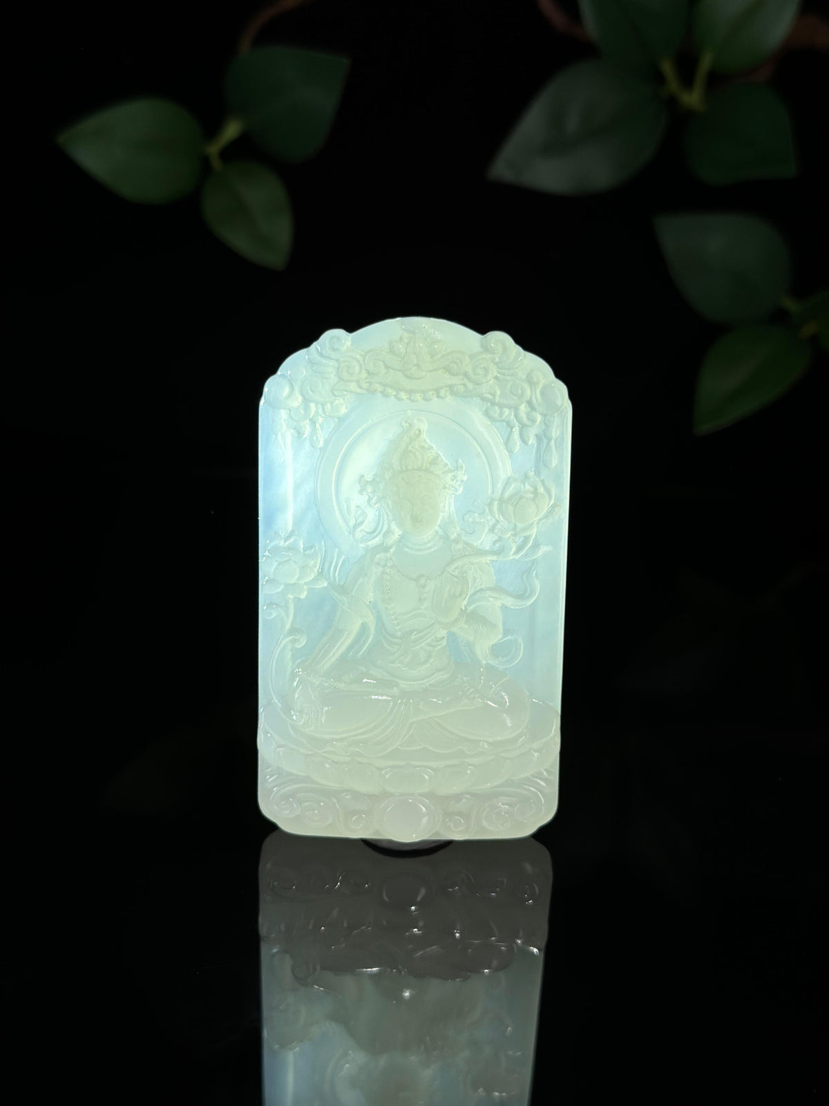 精品和田玉白月光白玉观音挂件（yc741659）
