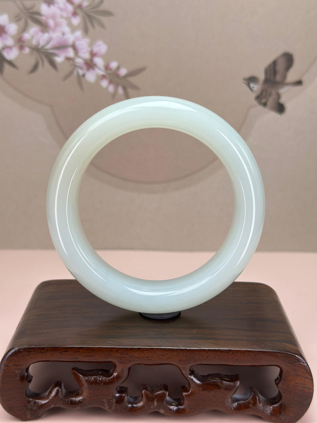 珍品和田玉糖白轮胎镯（卡60）（yc767626）