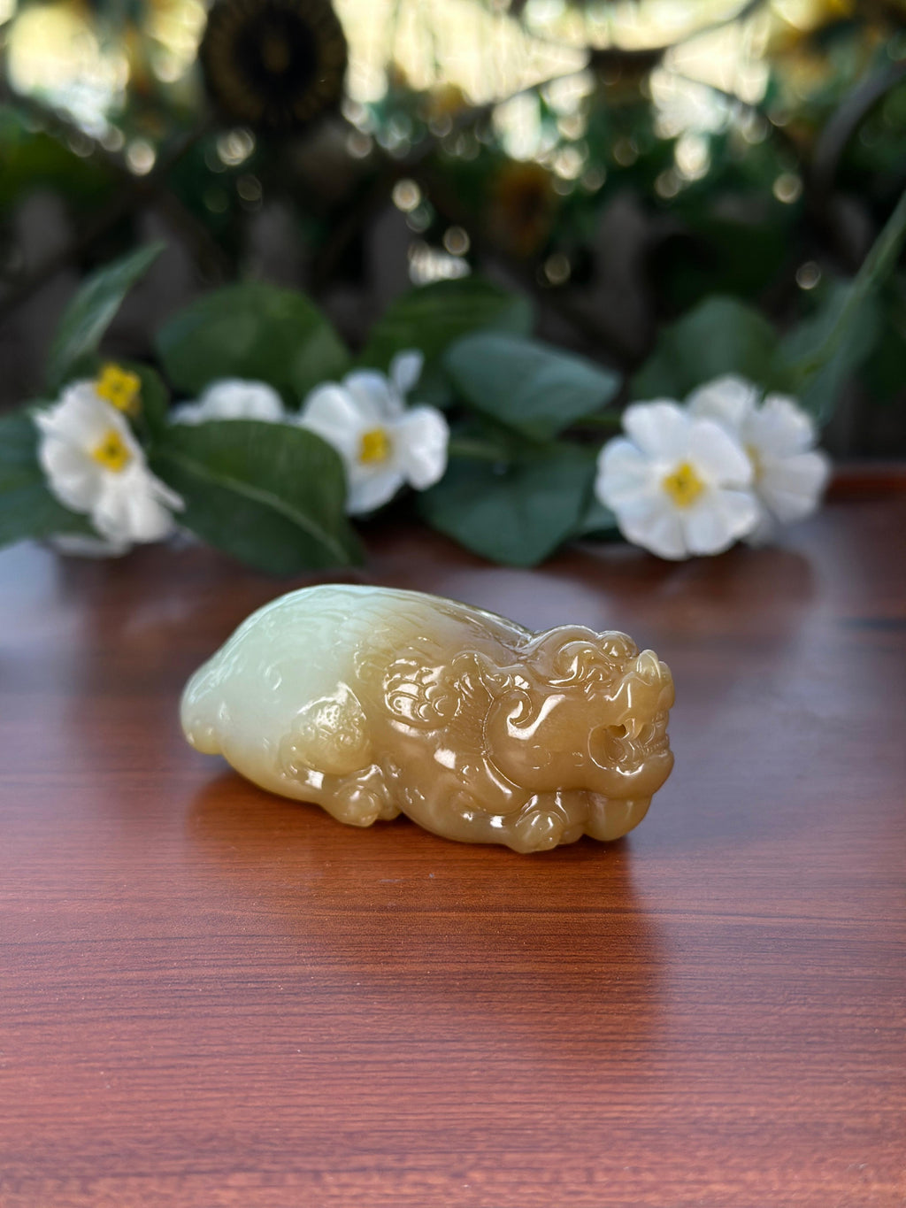 和田玉糖青貔貅挂件（yc707347）