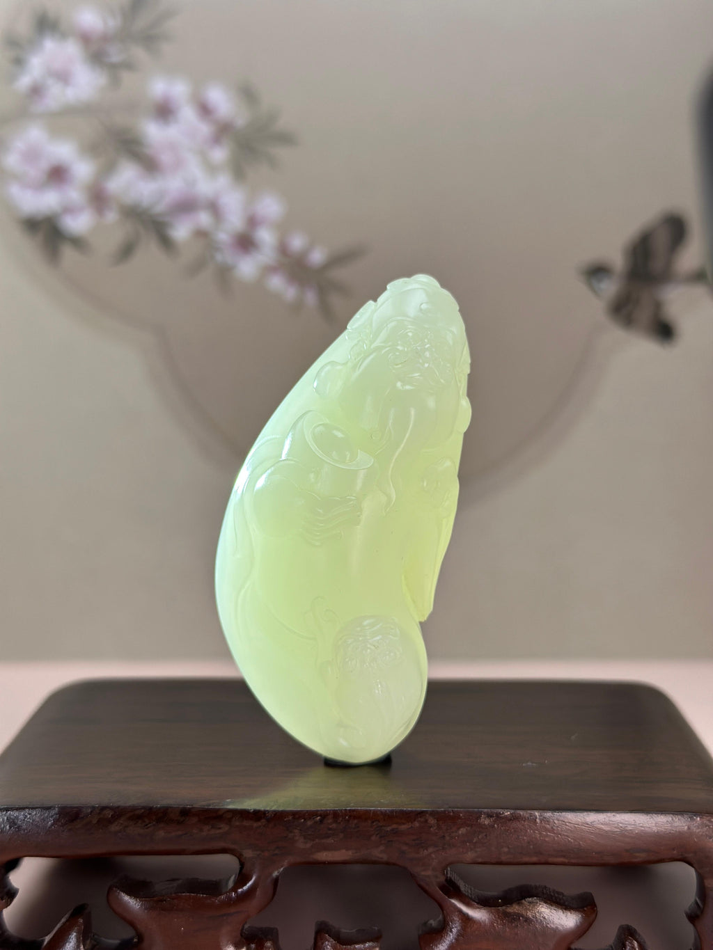 珍品新疆和田玉白玉籽料财神挂件（yc765485）