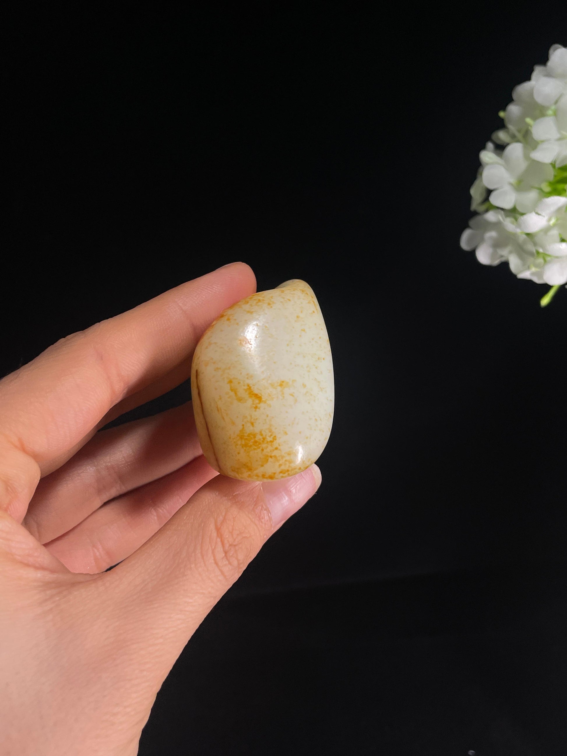和田玉白玉洒金聚红皮“金福鸿运”籽料原石（yc287562）