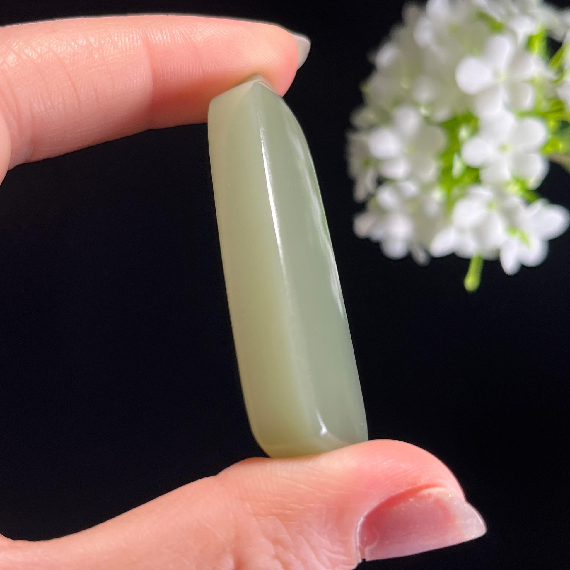 新疆天然和田玉“浅云凝翠”青玉平安无事牌（yc328308）