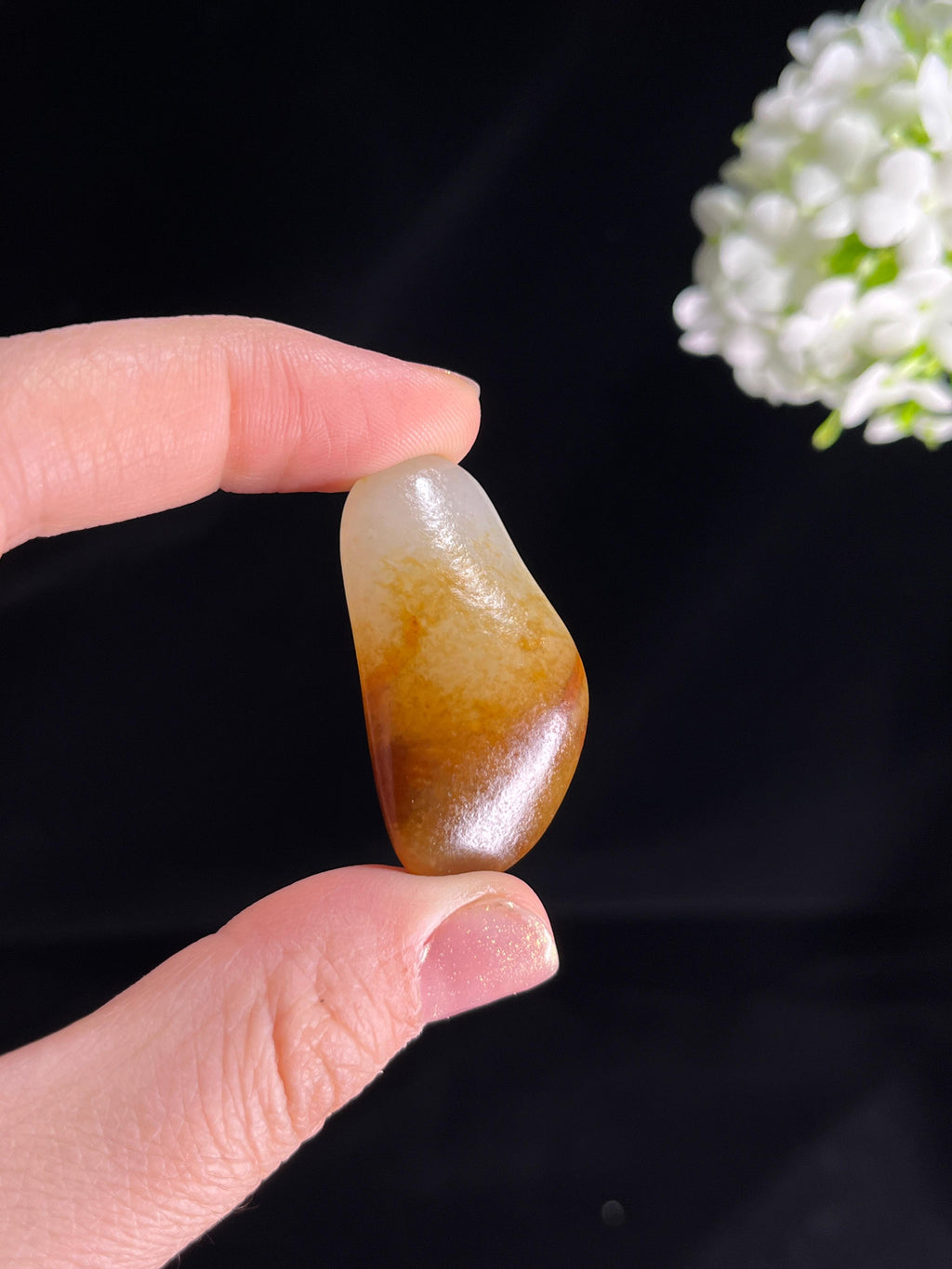 和田一级白玉秋梨皮“金韵凝脂”籽料原石（yc265721）