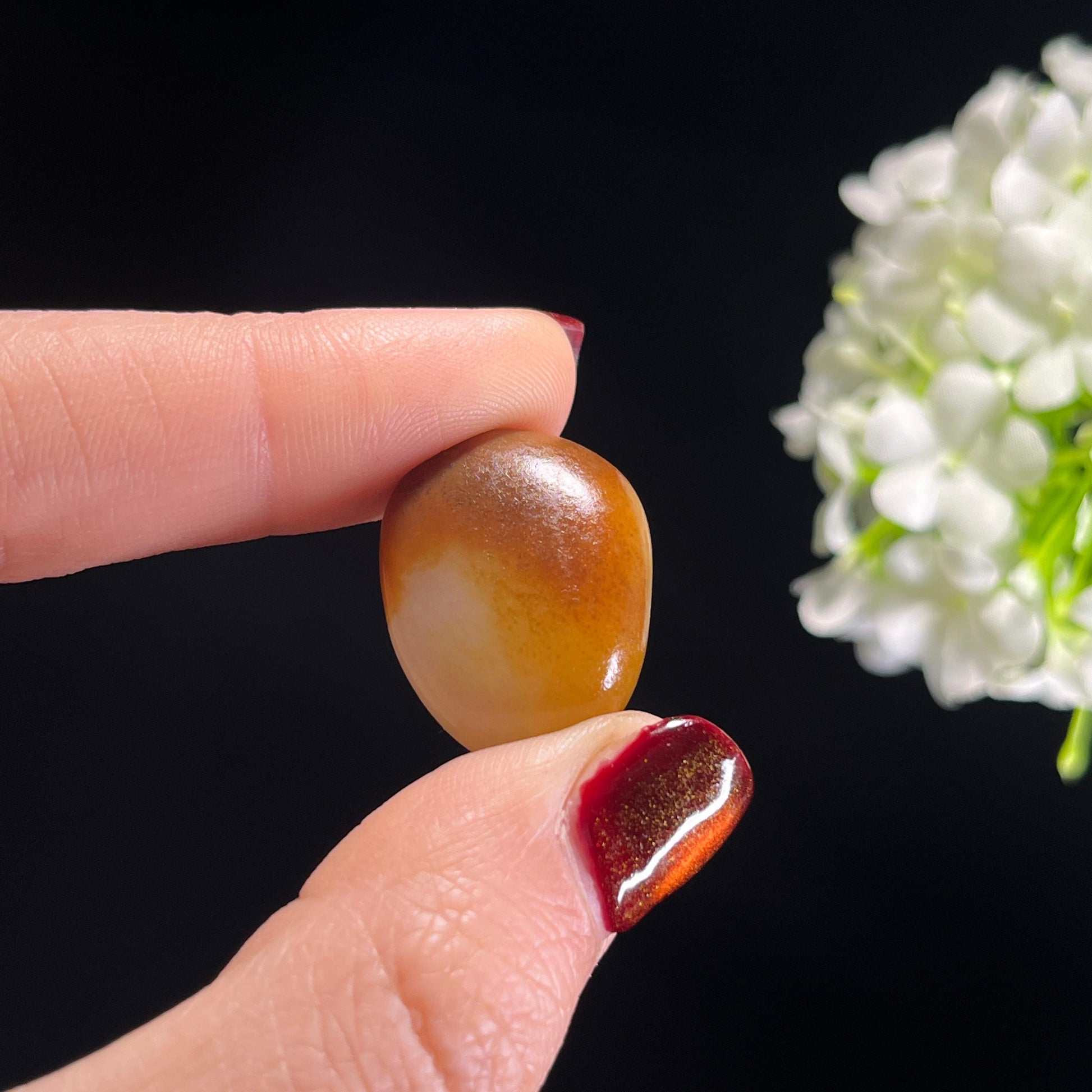 和田玉白玉“夕照凝脂”黄沁皮籽料（yc336371）