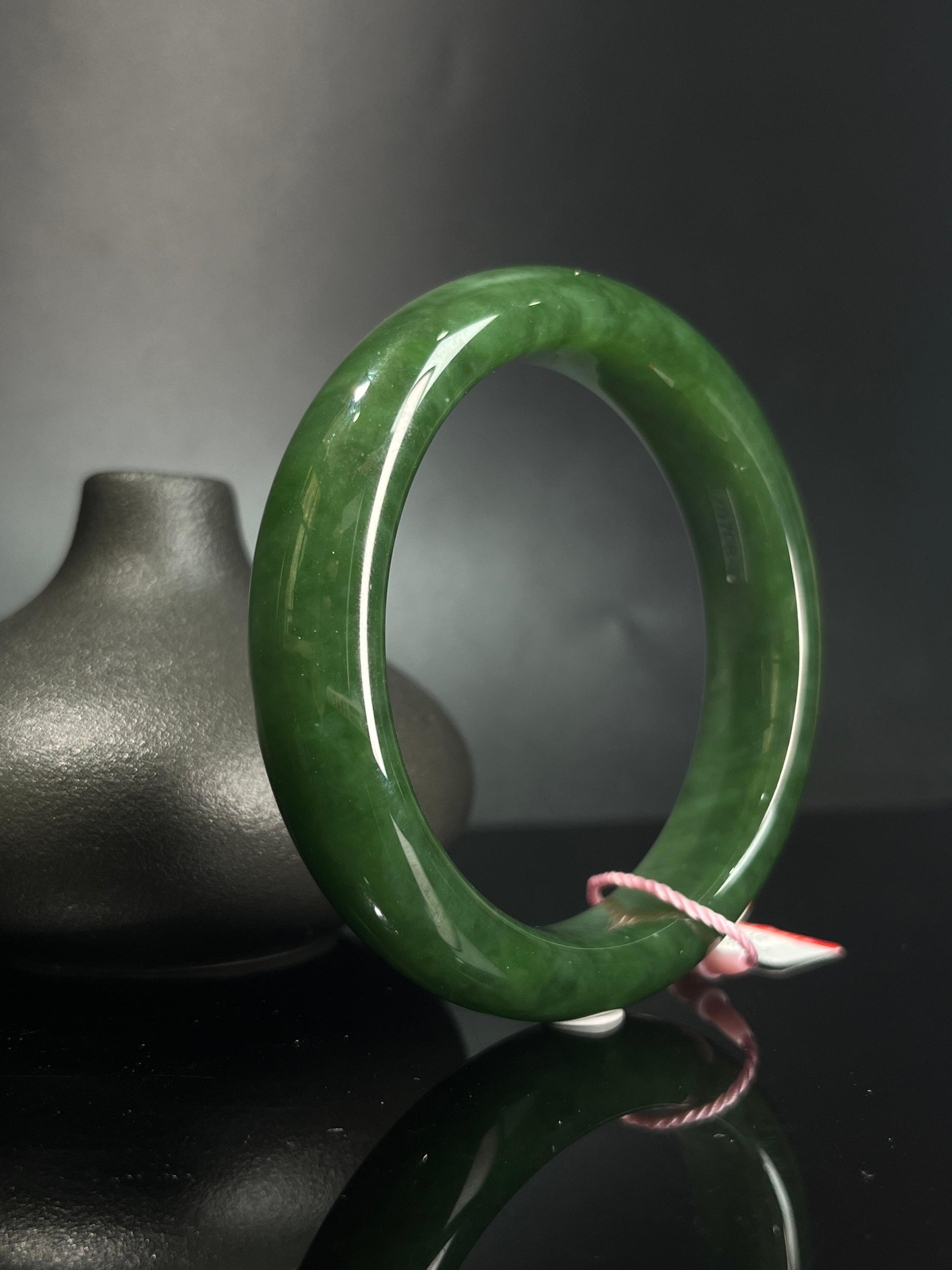 和田玉碧玉手镯（卡61）（yc242061）