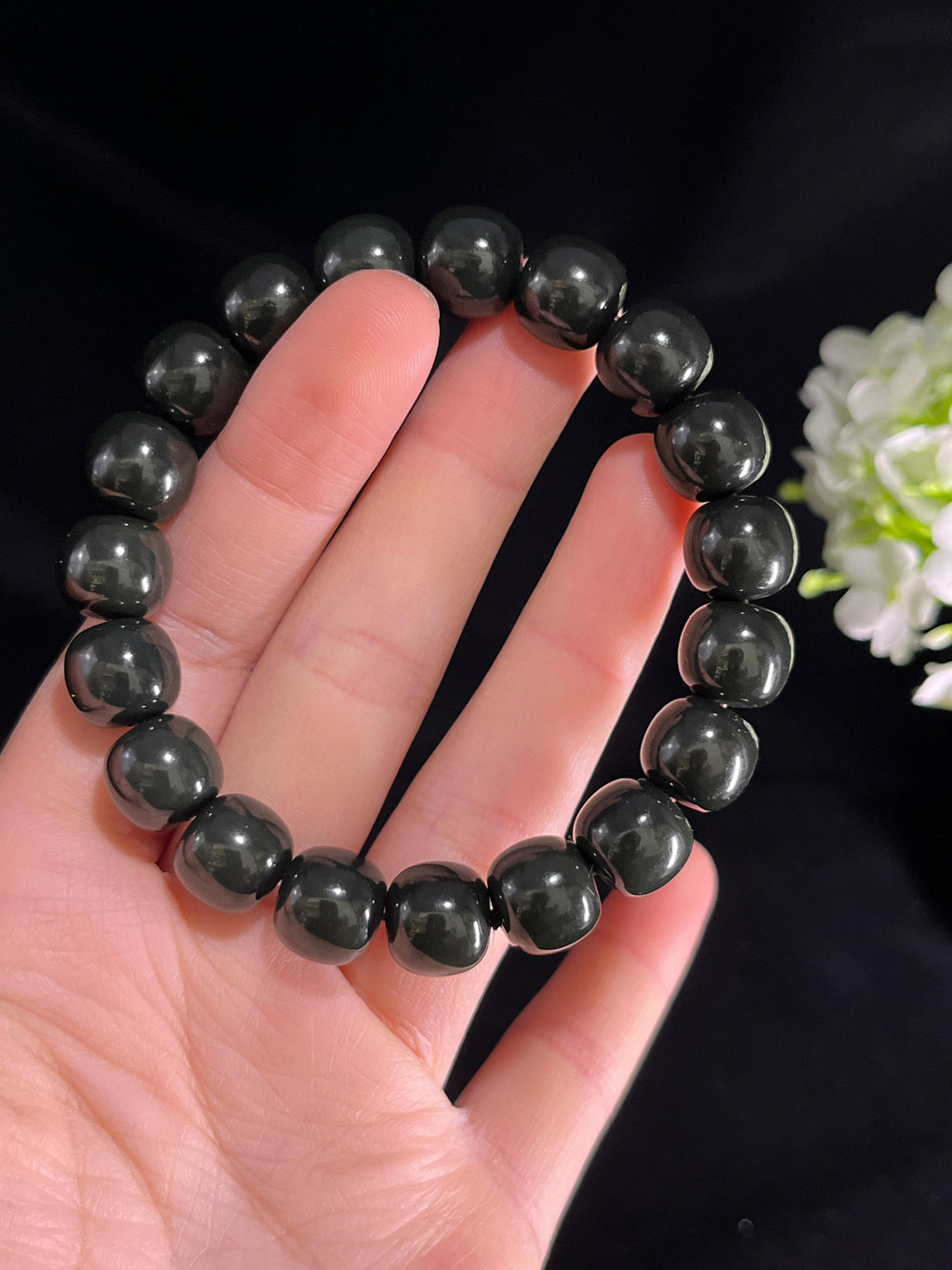 和田玉精品黑青手串（卡11）（yc250560）