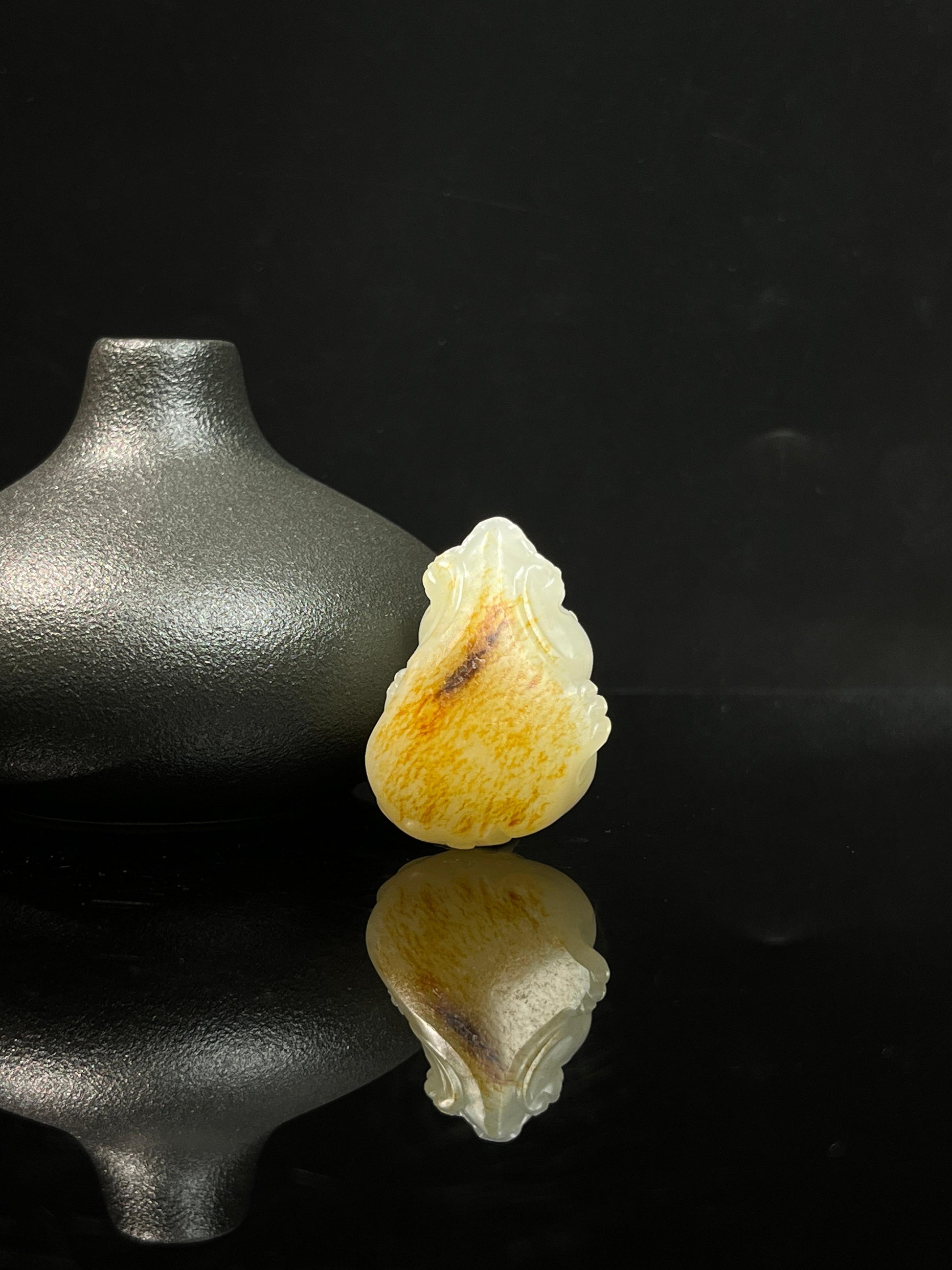 新疆和田玉籽料洒金皮貔貅挂件（yc239983）