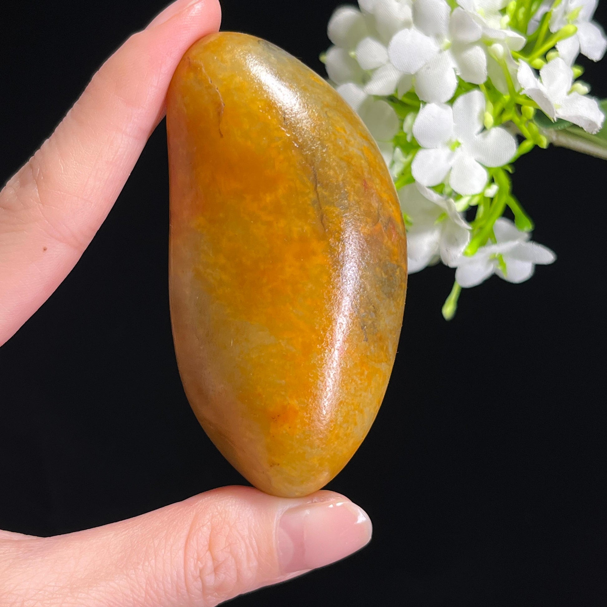 和田玉白玉通体洒金皮“丹砂金芒”特色籽料原石（yc308148）