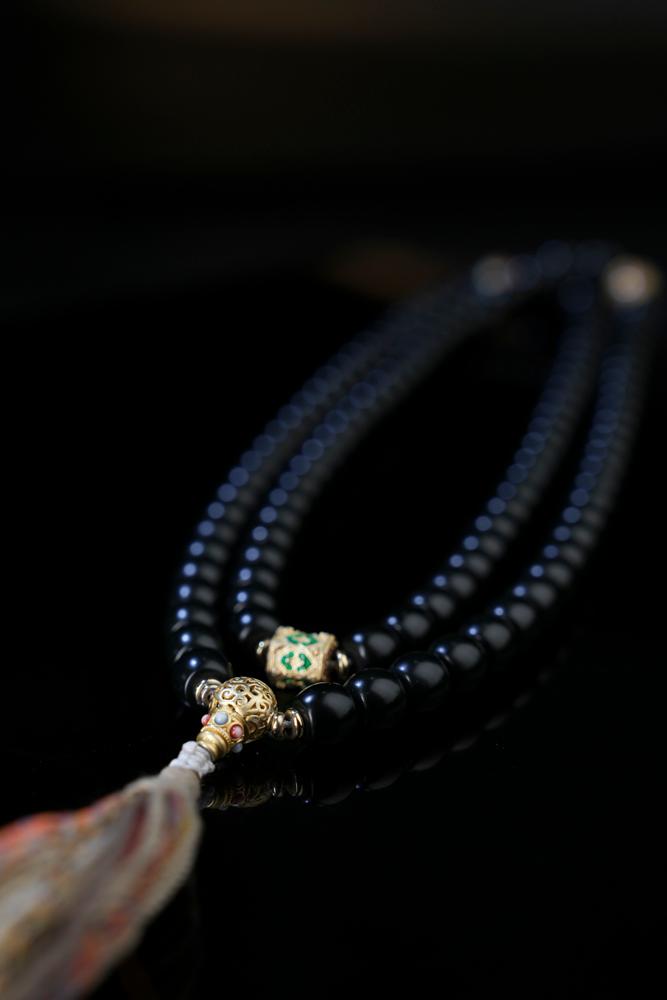 和田玉塔青项链（卡9）（yc248314）