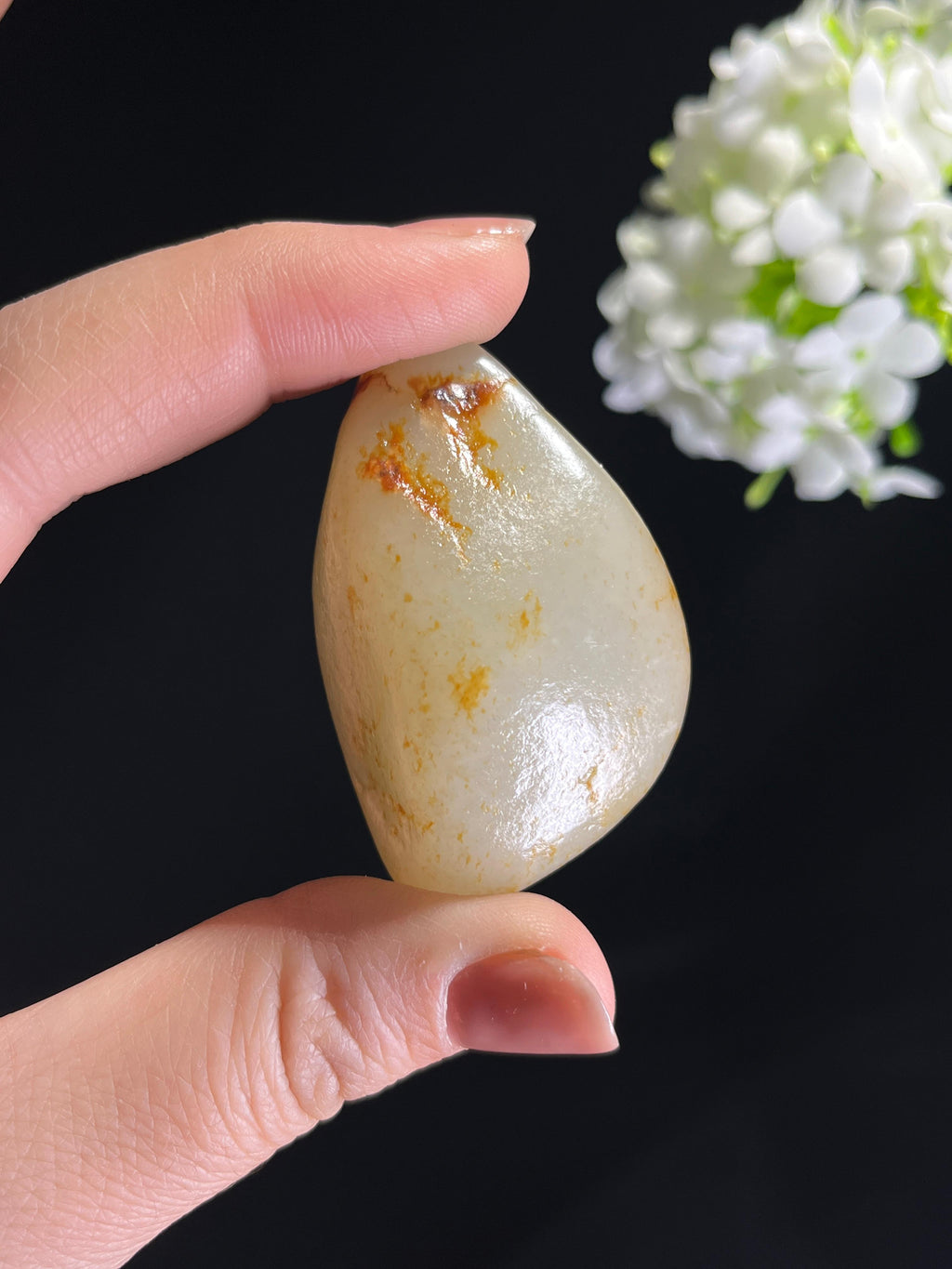 新疆天然和田玉白玉“金韵凝脂”洒金皮籽料原石（yc276624）