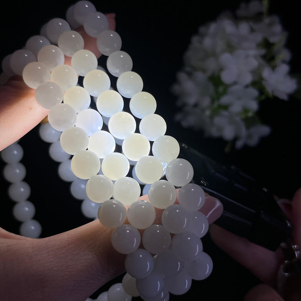 和田玉白玉108颗圆珠项链（yc367405）