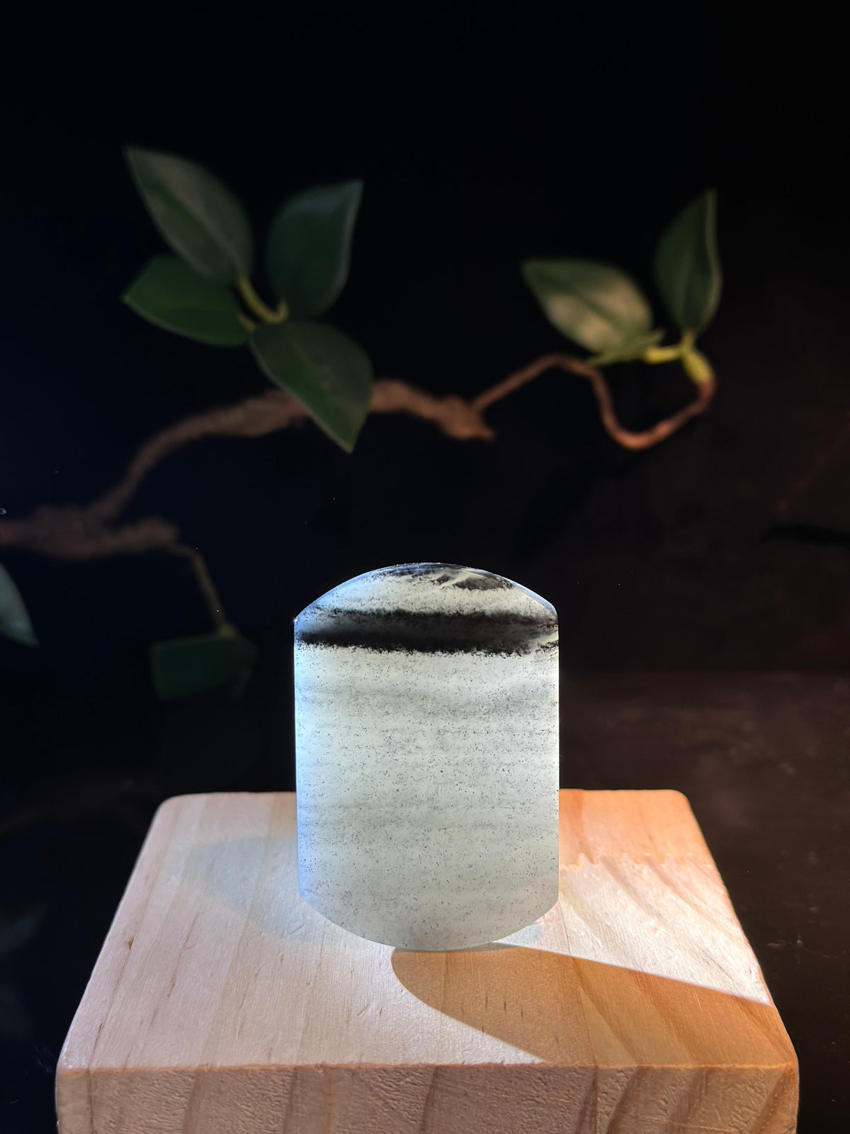 和田玉.青花拱顶牌 天然层峦图（yc777100）