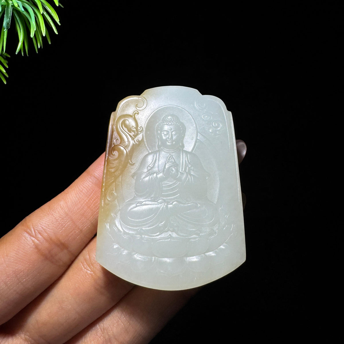 和田玉山料糖白大日如来（yc742775）