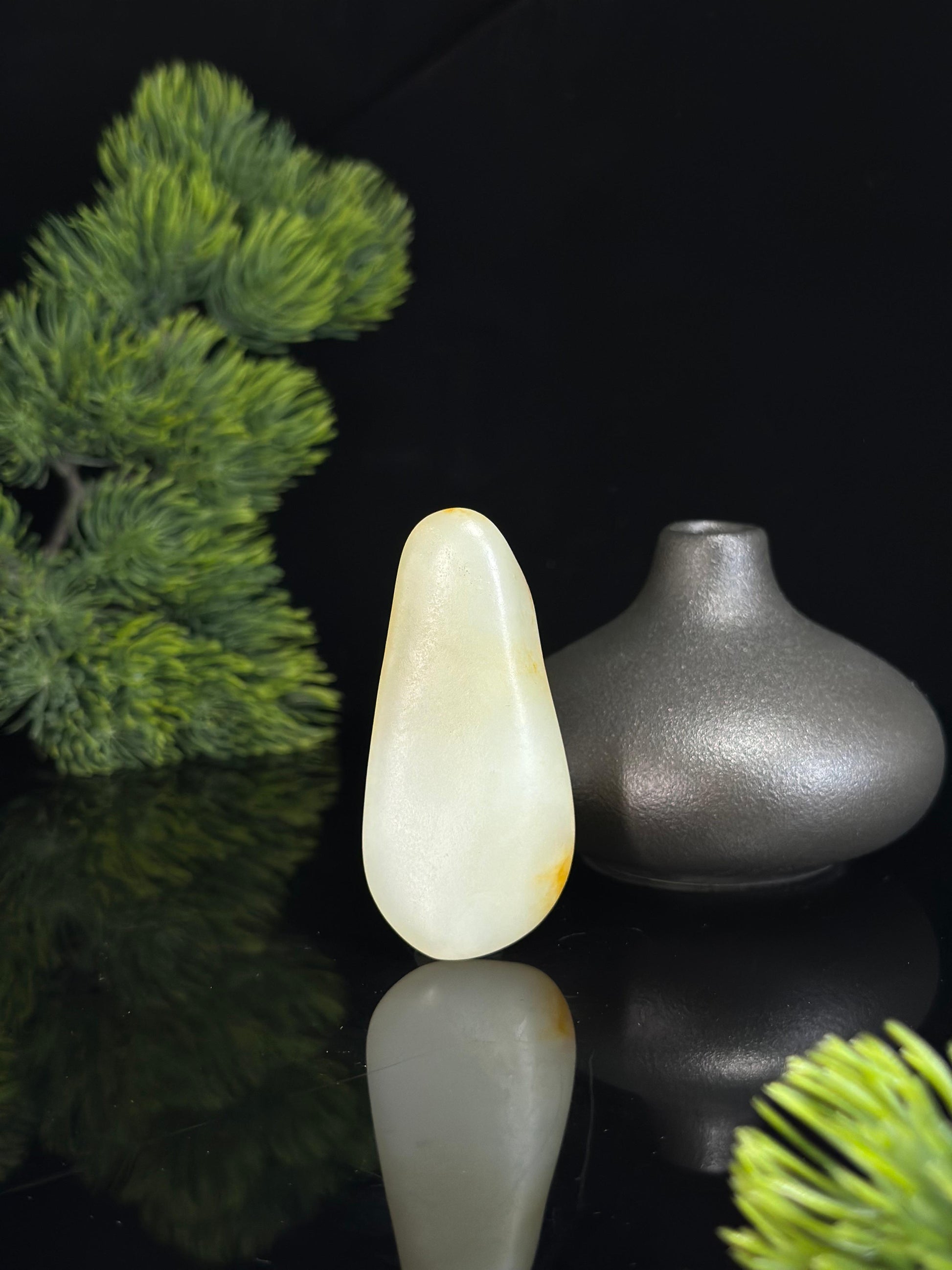 新疆和田玉白玉洒金皮红皮珍品挂件籽（yc470825）