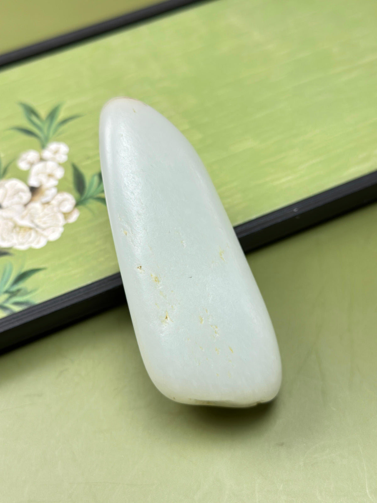 臻品新疆和田玉白玉籽料手把件（yc777165）