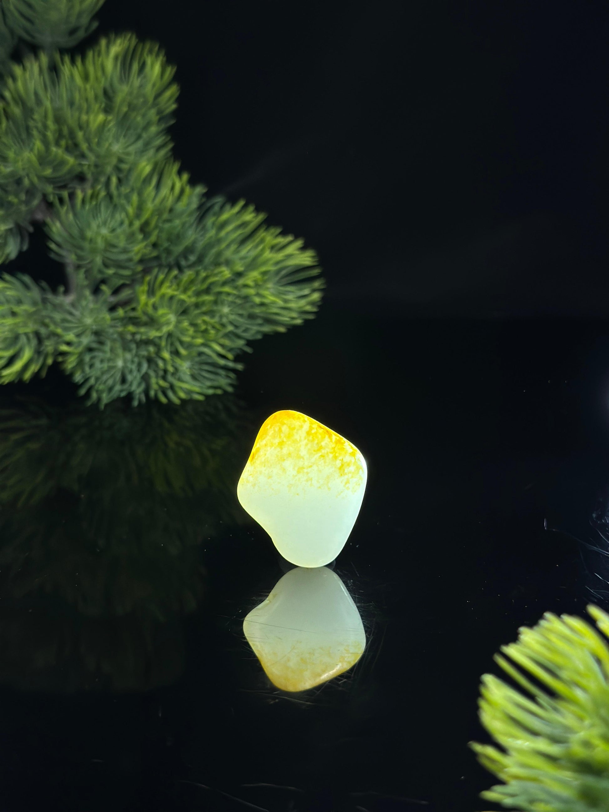 新疆和田玉一级白洒金皮精品挂件籽（yc479267）