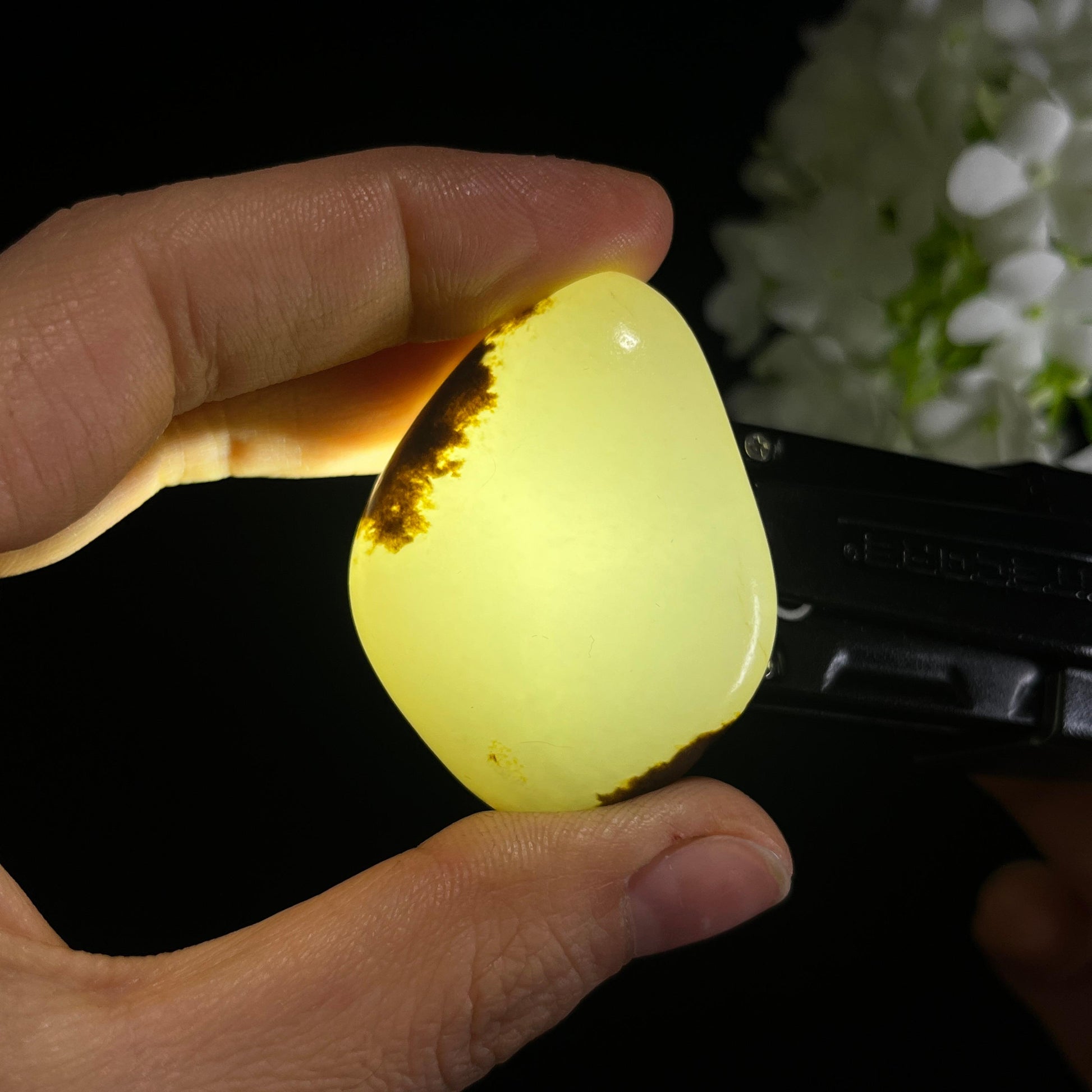 和田玉白玉聚黑皮“天地墨痕”天地皮籽料（yc349691）