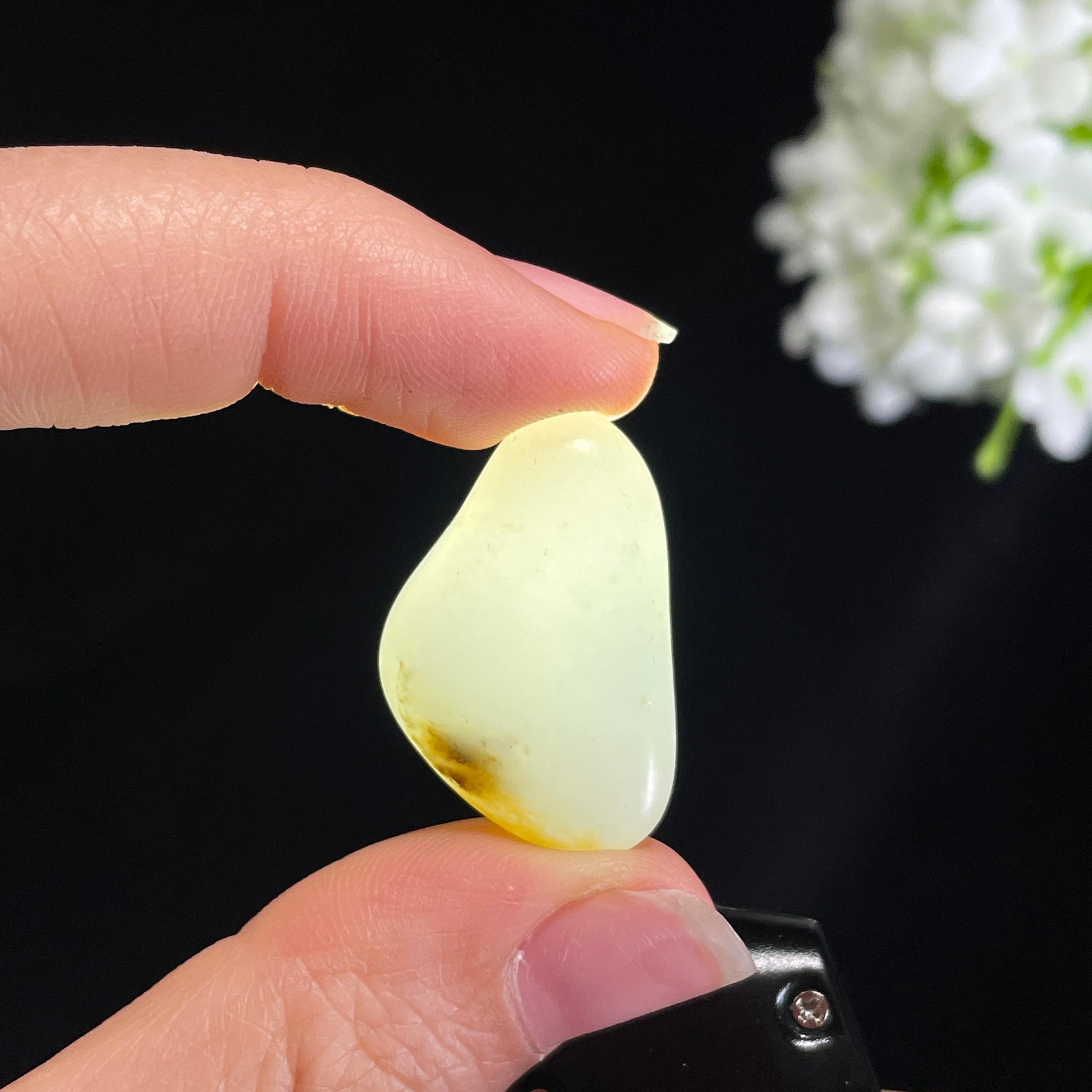 和田玉一级白“红砂落霜”聚红皮籽料（yc416517）