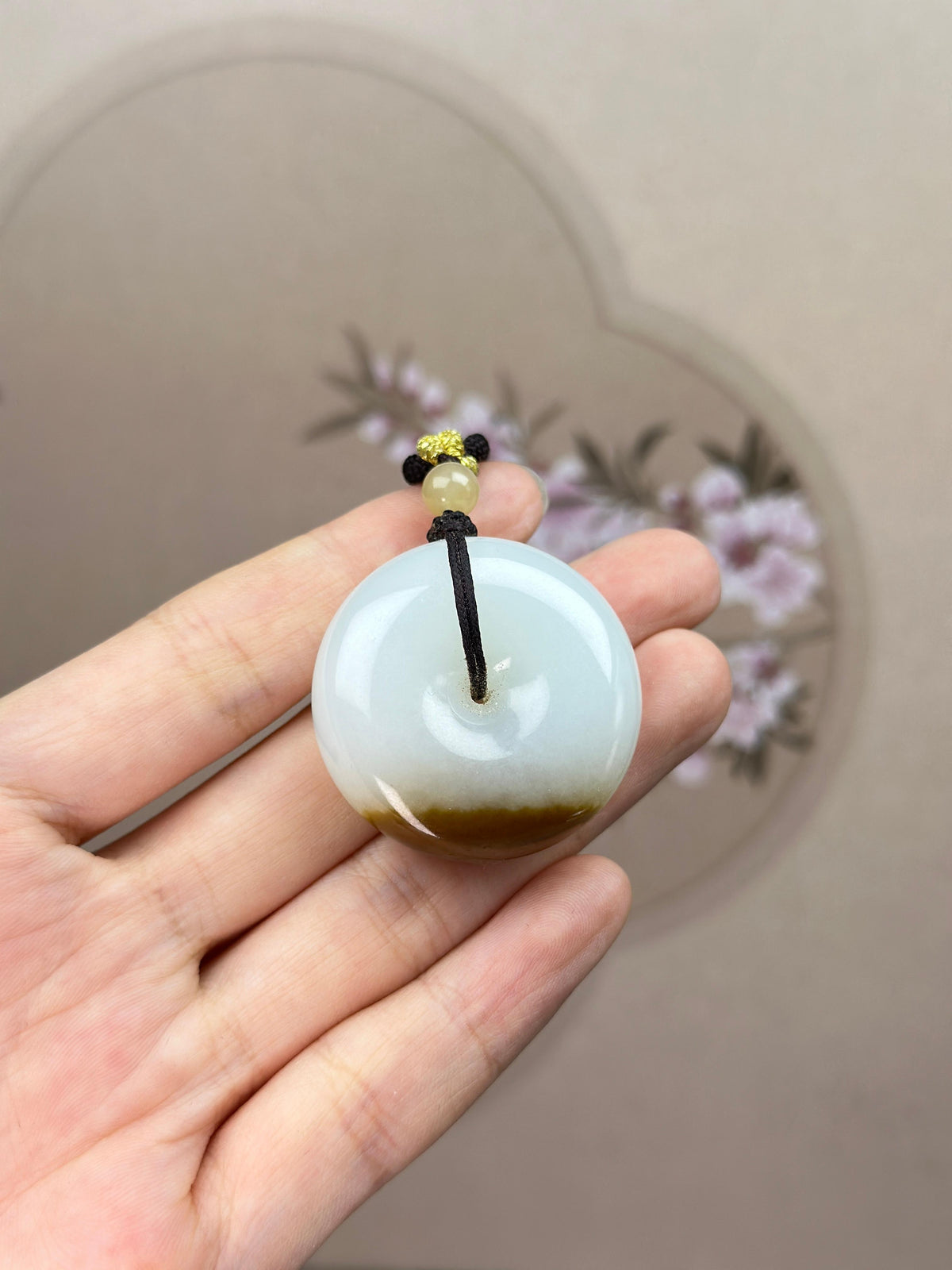 精品和田玉糖白平安扣（yc752163）