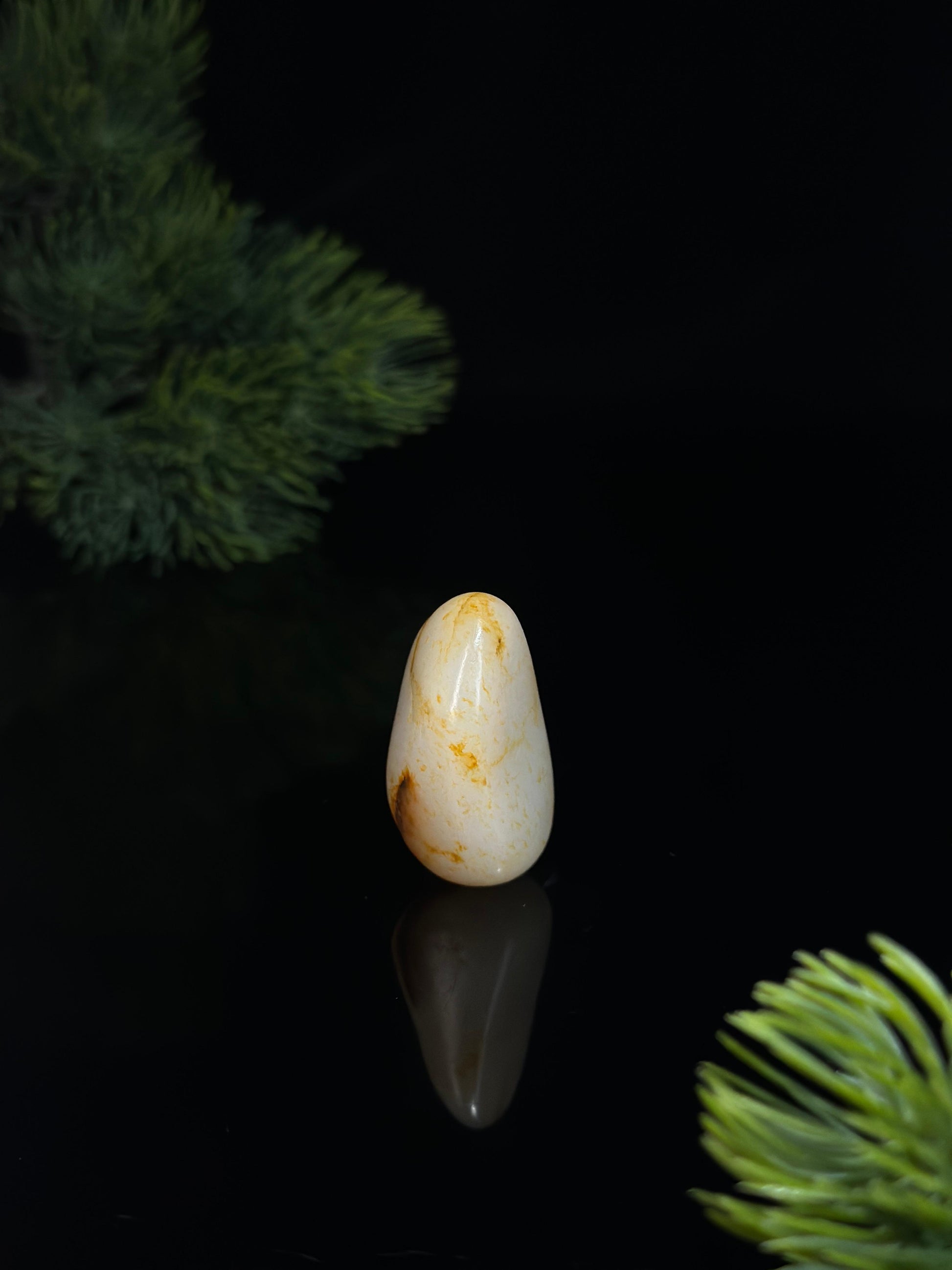 新疆和田玉白玉洒金皮精品挂件籽（yc479140）