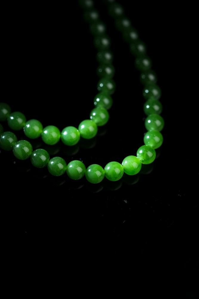 新疆天然和田玉碧玉项链3（yc253338）