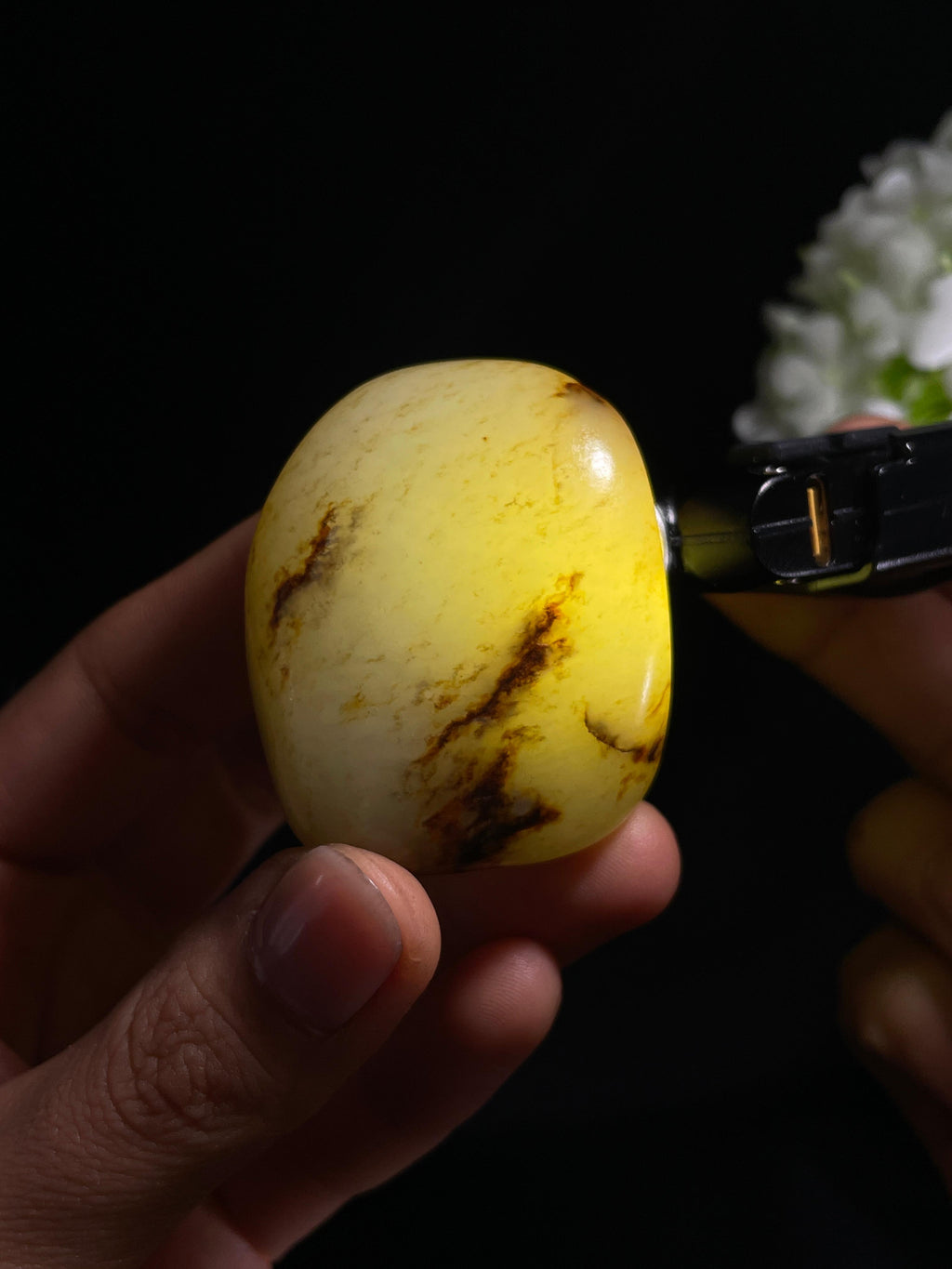 和田玉白玉洒金皮聚红皮籽料原石（yc264638）