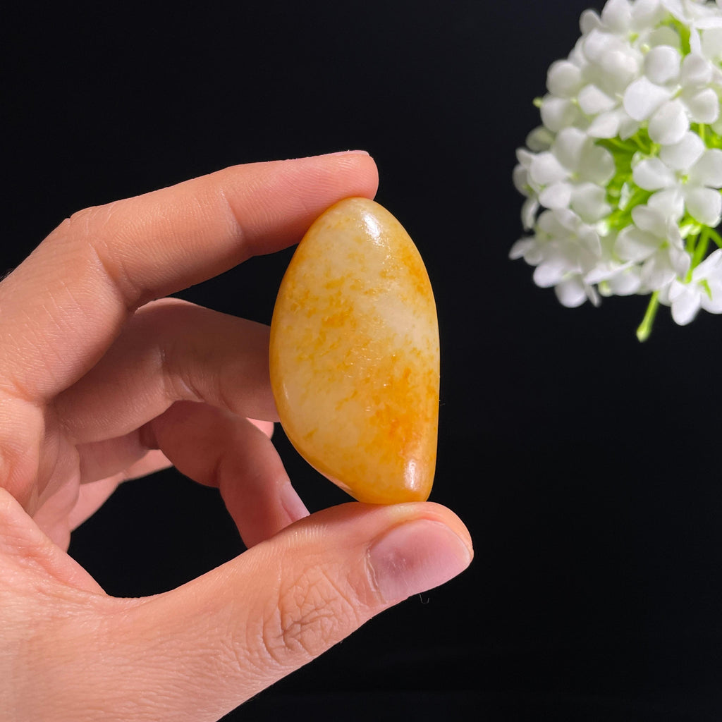 和田玉暖白种“秋阳落籽”金包银籽料（yc315429）