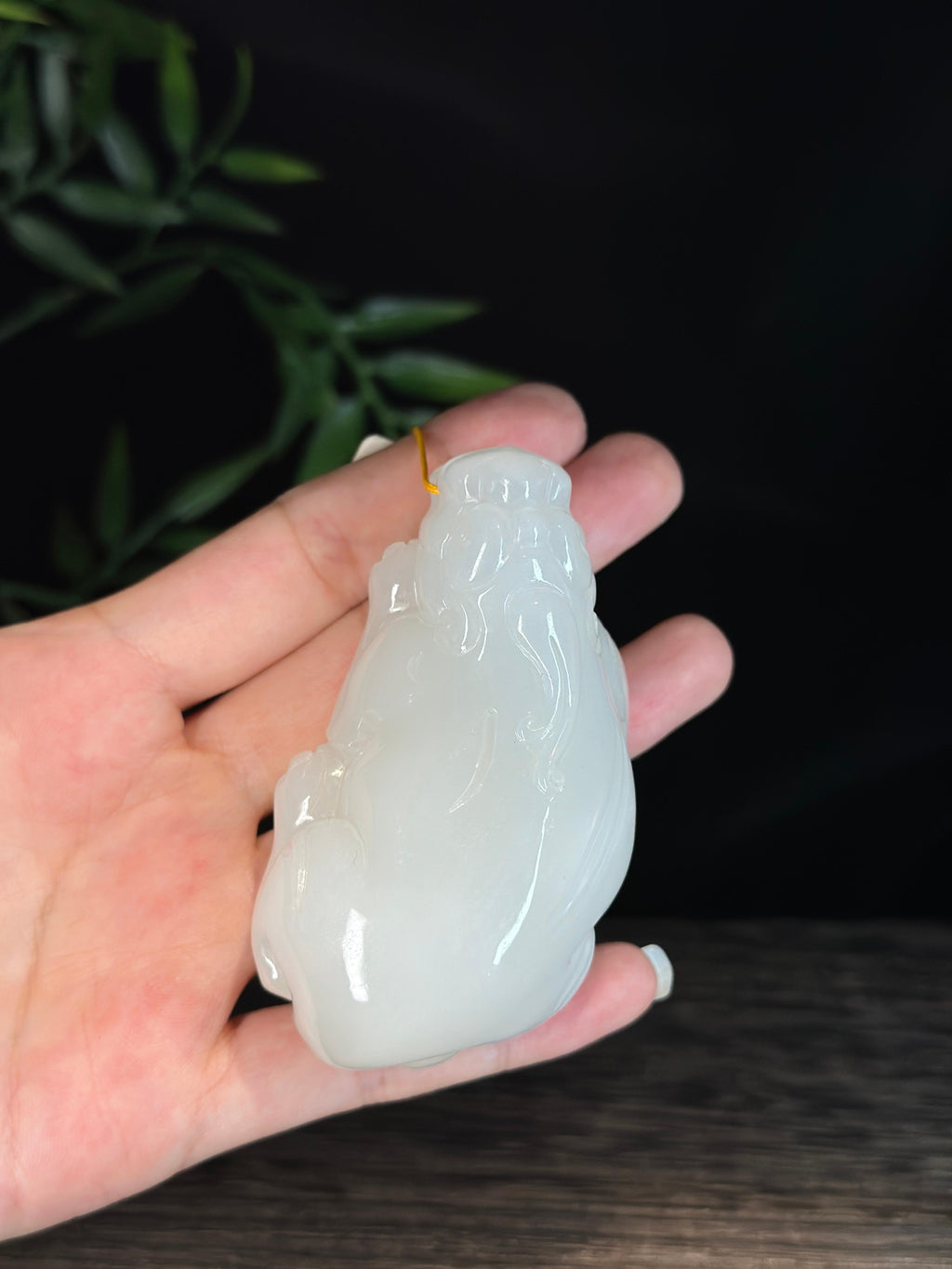 和田玉精品白玉貔貅手把件（yc732075）