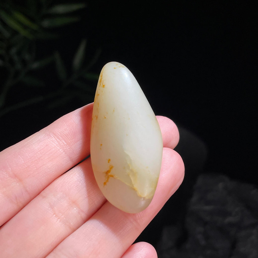 新疆和田玉白玉洒金皮籽料挂件（yc715791）