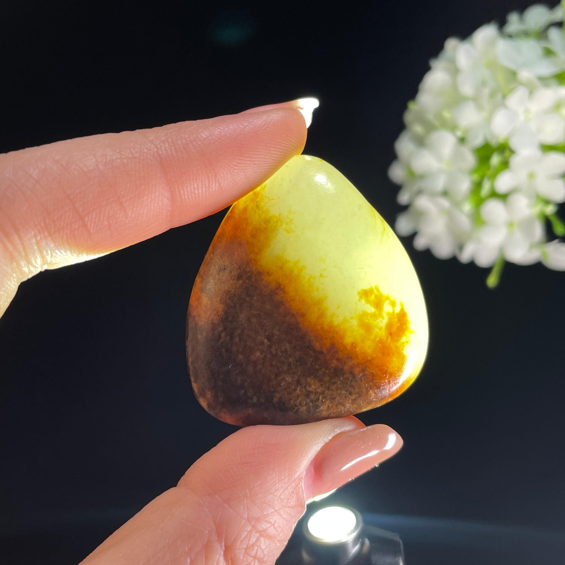 2026.4.9广告流，和田玉白玉“烟霞映璧”聚红皮籽料（yc386321）