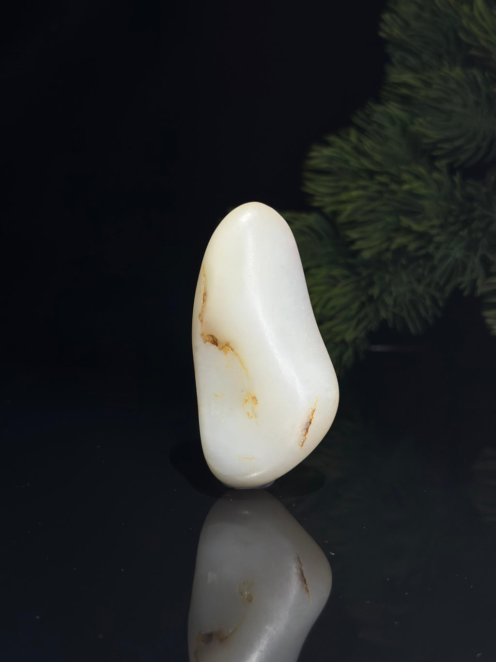 新疆和田玉白玉特色虎形红皮臻品挂件手把两用籽（yc504736）