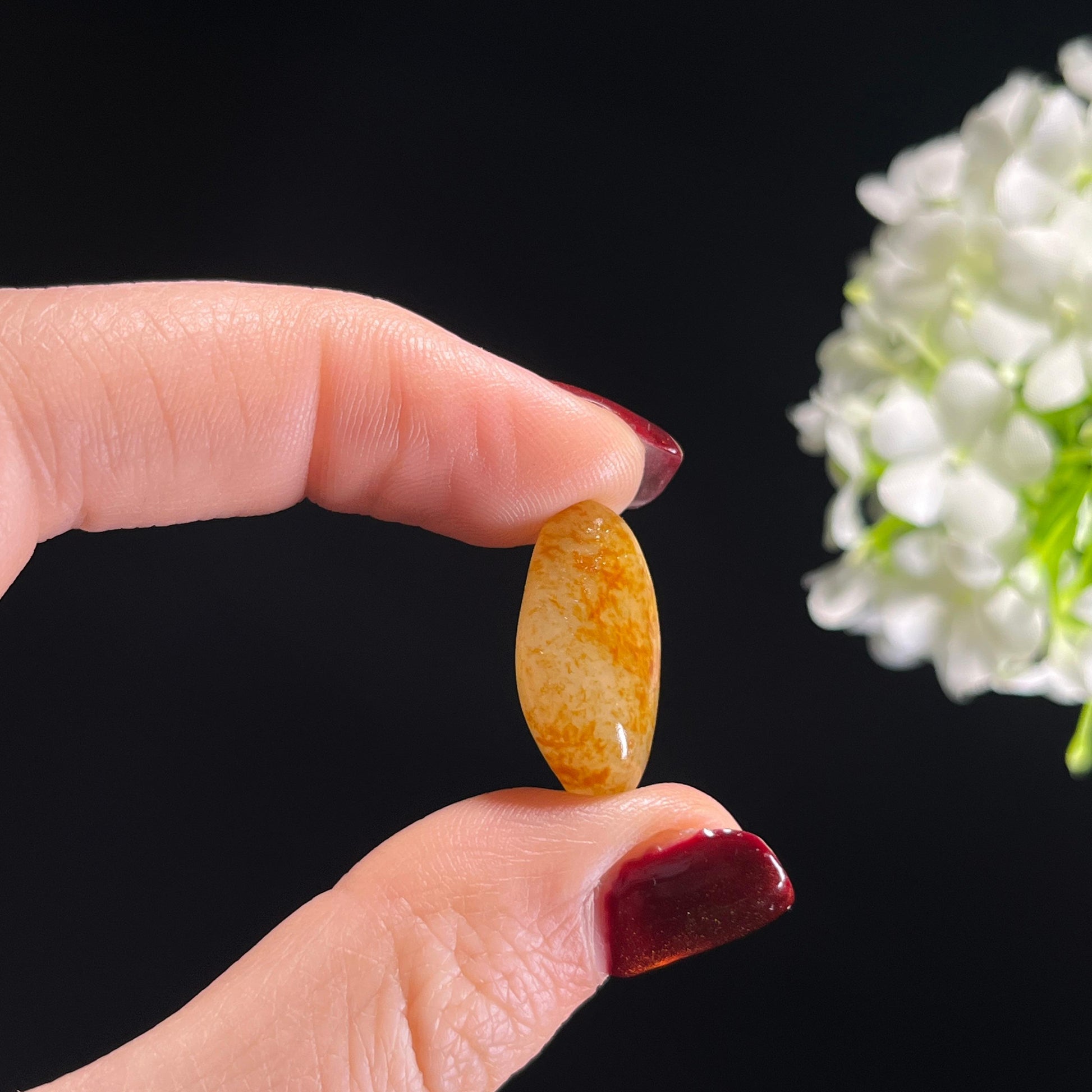 和田玉白玉通体洒金皮特色小籽（yc336392）