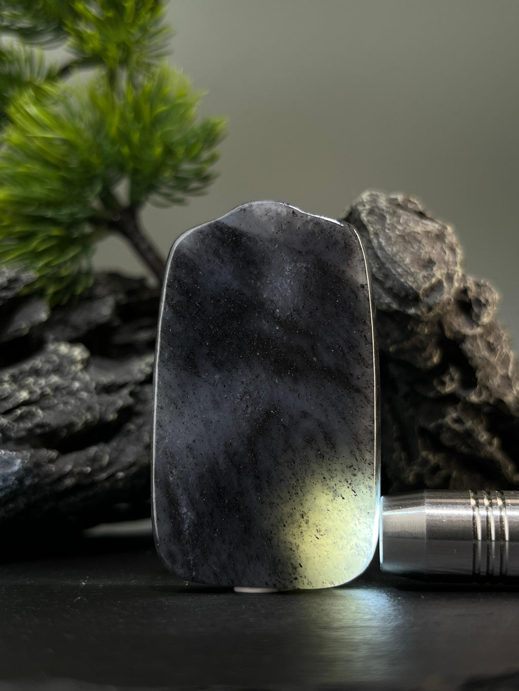 和田玉青花籽料无事牌1（yc228612）